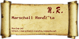 Marschall Renáta névjegykártya